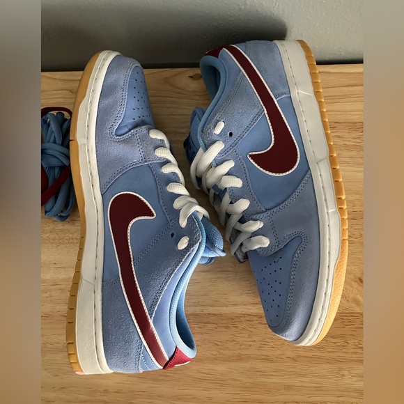 RARE Nike Dunk Low Premium SB Philadelphia Phillies Sneakers Philly Shoes - Picture 6 of 16